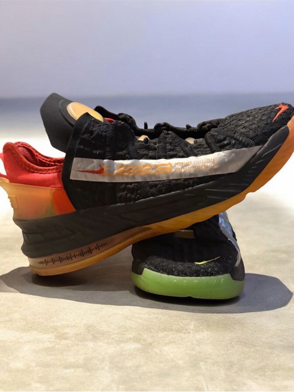 Nike LeBron XVII Crimson Volt CW2760-009 GS  Size 6Y